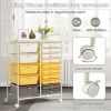 15-Drawer Utility Rolling Organizer Cart Multi-Use Storage