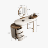 Modern Makeup Vanity Table With LED Lighted Mirror;  Dressing Table with Movable Tray Top;  4 Solid Wood Drawer;  Without Stool;  43"