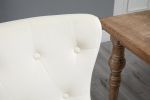 Victorian Dining Chair Button Tufted Armless Chair Upholstered Accent Chair,Nailhead Trim,Chair Ring Pull Set of 2