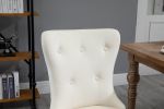 Victorian Dining Chair Button Tufted Armless Chair Upholstered Accent Chair,Nailhead Trim,Chair Ring Pull Set of 2